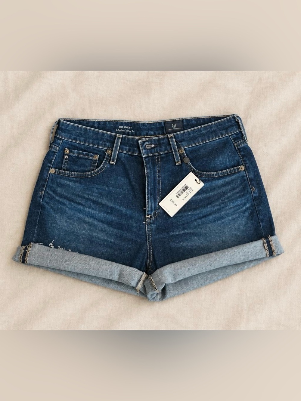 AG “Hailey” ex-boyfriend roll up shorts